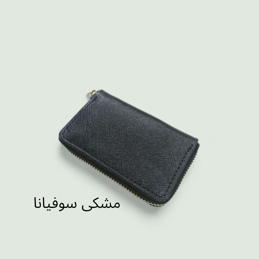 خرید اینترنتی جاکارتی چرم طبیعی مدل آکاردئونی دورزیپ