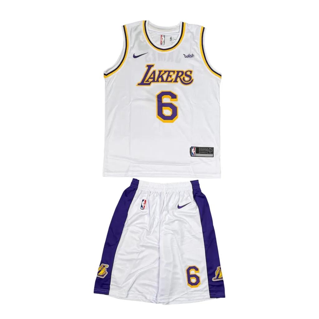 خرید اینترنتی قیمت ست بستکبالی سفید LAKERS کد 6684
