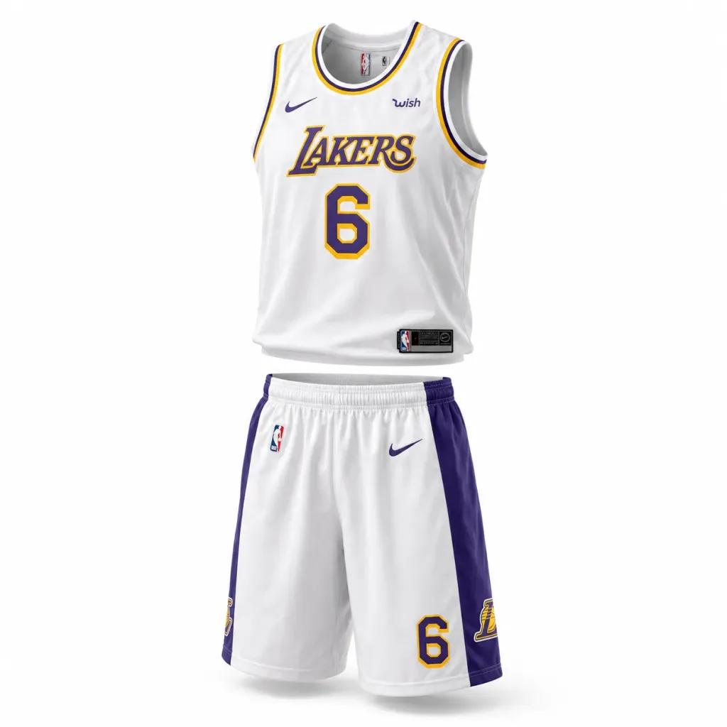 خرید اینترنتی قیمت ست بستکبالی سفید LAKERS کد 6684