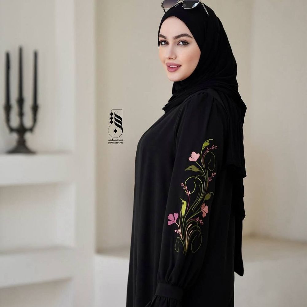 خرید آنلاین عبا زنانه طرح فرشته