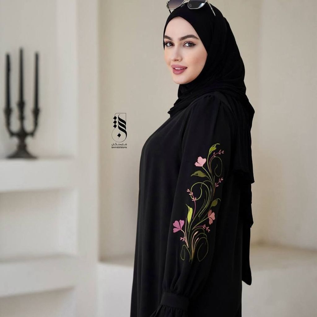 خرید آنلاین عبا زنانه طرح فرشته