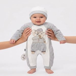 خرید اینترنتی قیمت سرهمی نوزادی مخمل اسپرت  خرس عینکی 11695