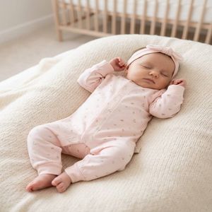 سرهمی نوزادی دخترانه دانالو طرح گل ریز 11603