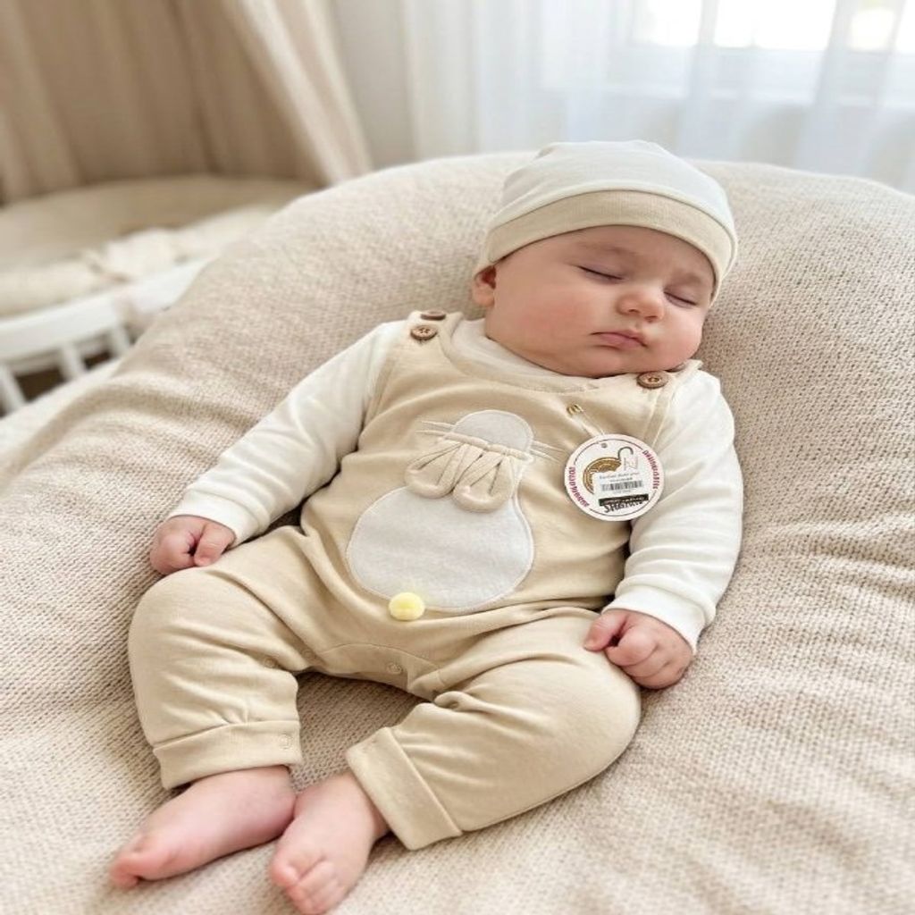 خرید اینترنتی قیمت سرهمی نوزادی دوتیکه اسپرت طرح خرگوشی 11609