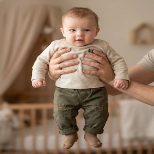 خرید اینترنتی قیمت شلوار کتان نوزادی اسپرت ساده 11577