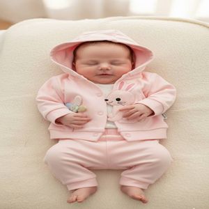 خرید اینترنتی قیمت ست سه تیکه دخترانه کارترکیه طرح خرگوش و گل رنگارنگ 11410