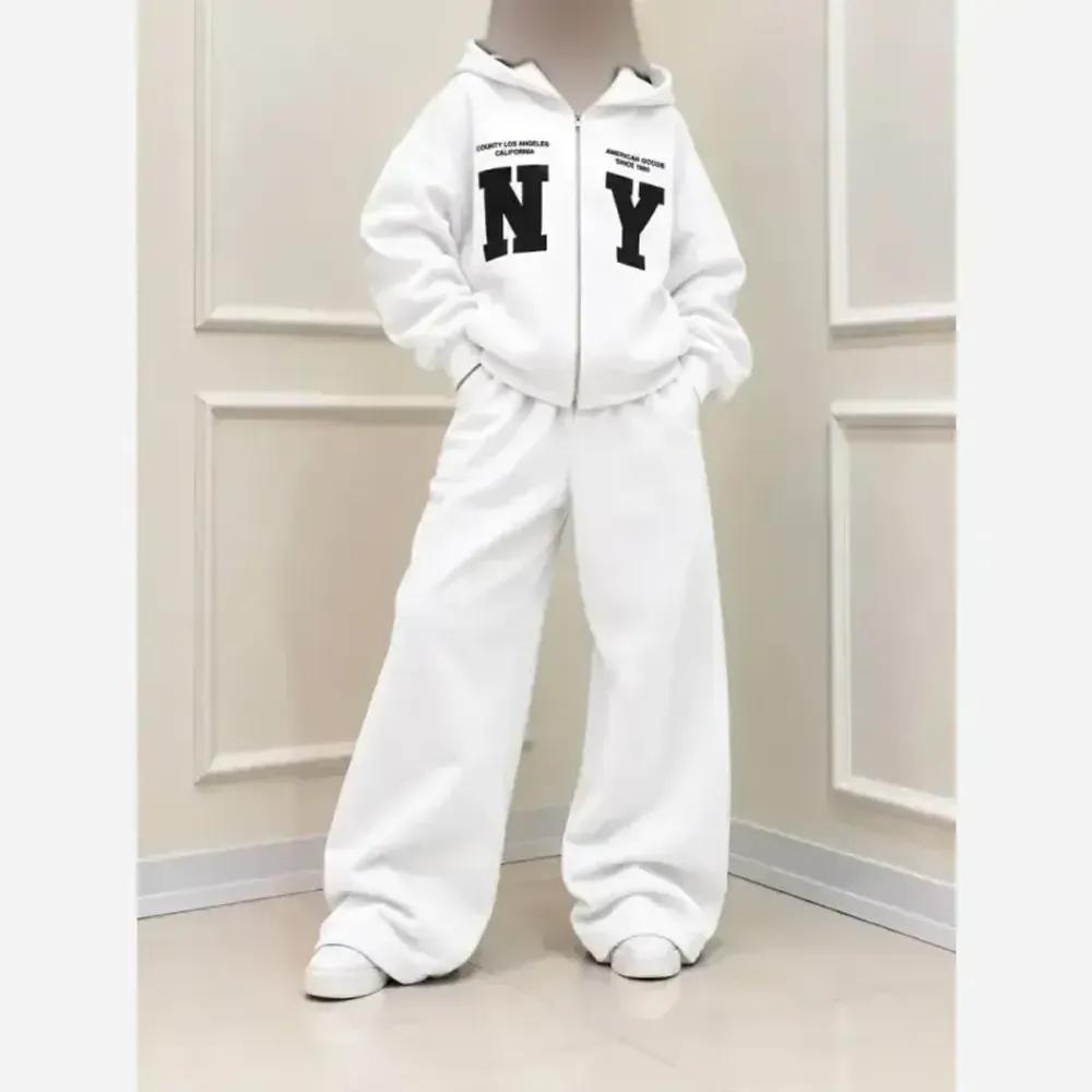 خرید اینترنتی قیمت سویشرت شلوار NY دورس داخل کرکی فری سایز ترند