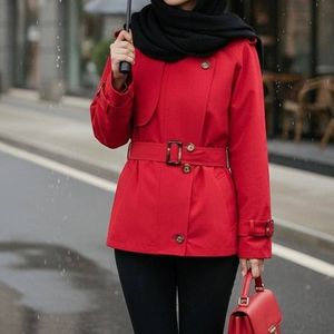 خرید اینترنتی قیمت بارانی کتان زارا آستردار مدل ناریا
