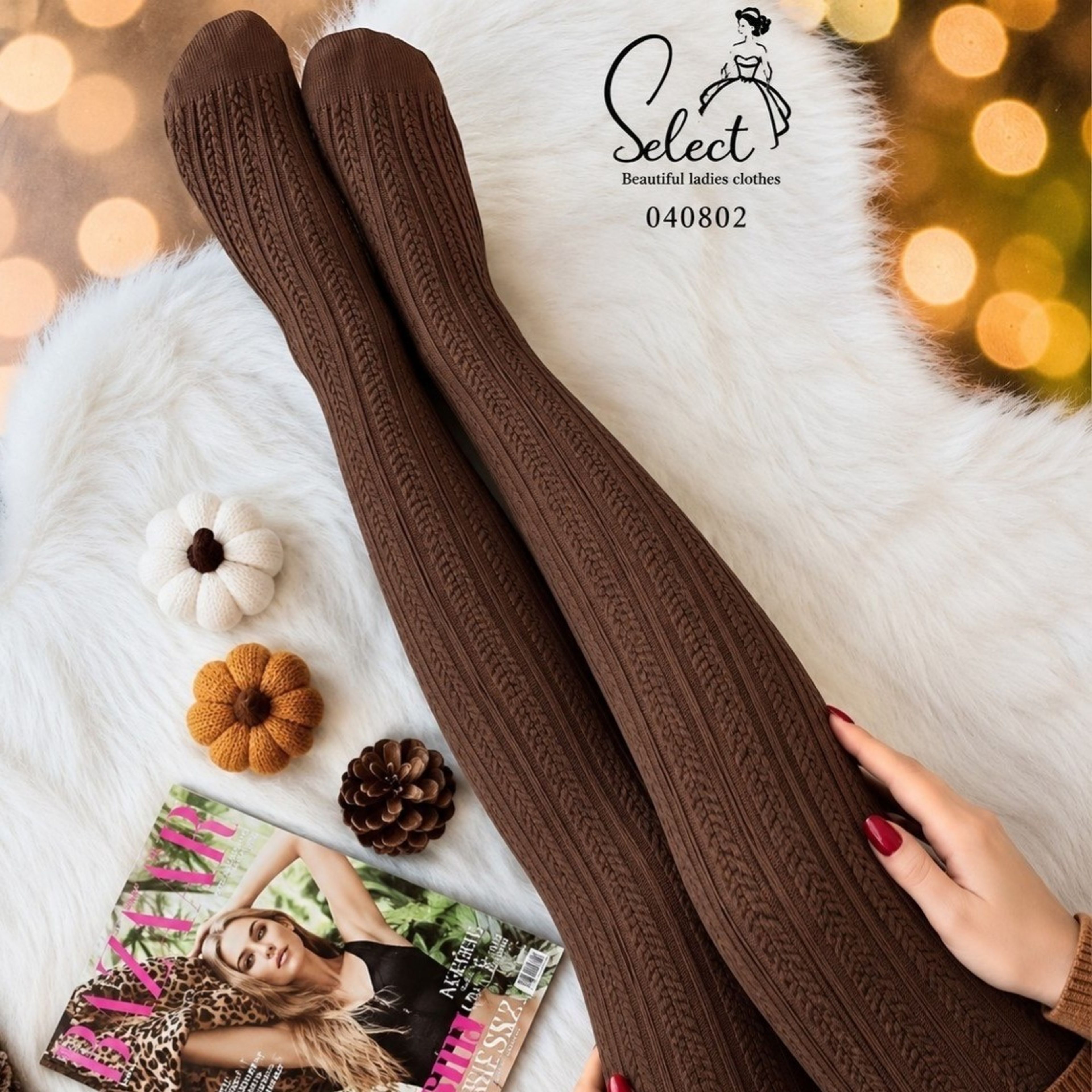 فروش اینترنتی جوراب شلواری بافت گندمی select
