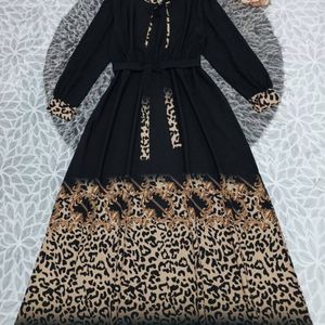 پیراهن ماکسی پلنگی زنجیره