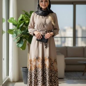 خرید اینترنتی پیراهن ماکسی پلنگی زنجیره