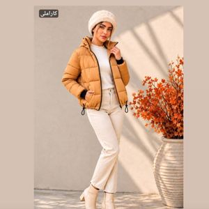 مشخصات کاپشن زنانه طرح سیلیکونی ماهشام