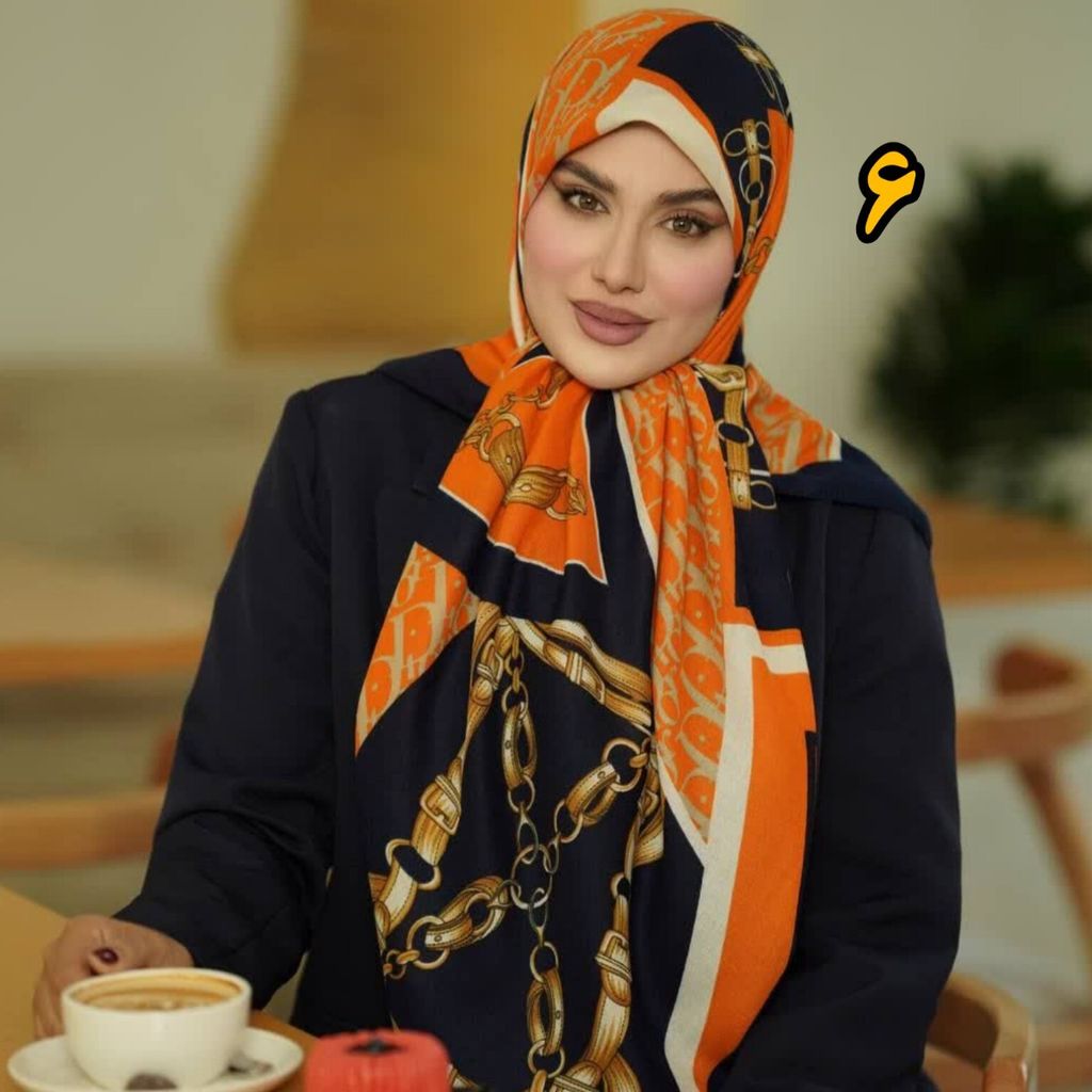 قیمت ارزان روسری نخی سیا اسکارف
