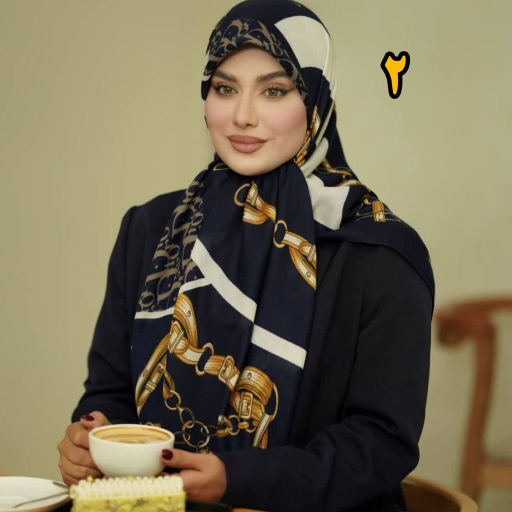 خرید انلاین روسری نخی سیا اسکارف