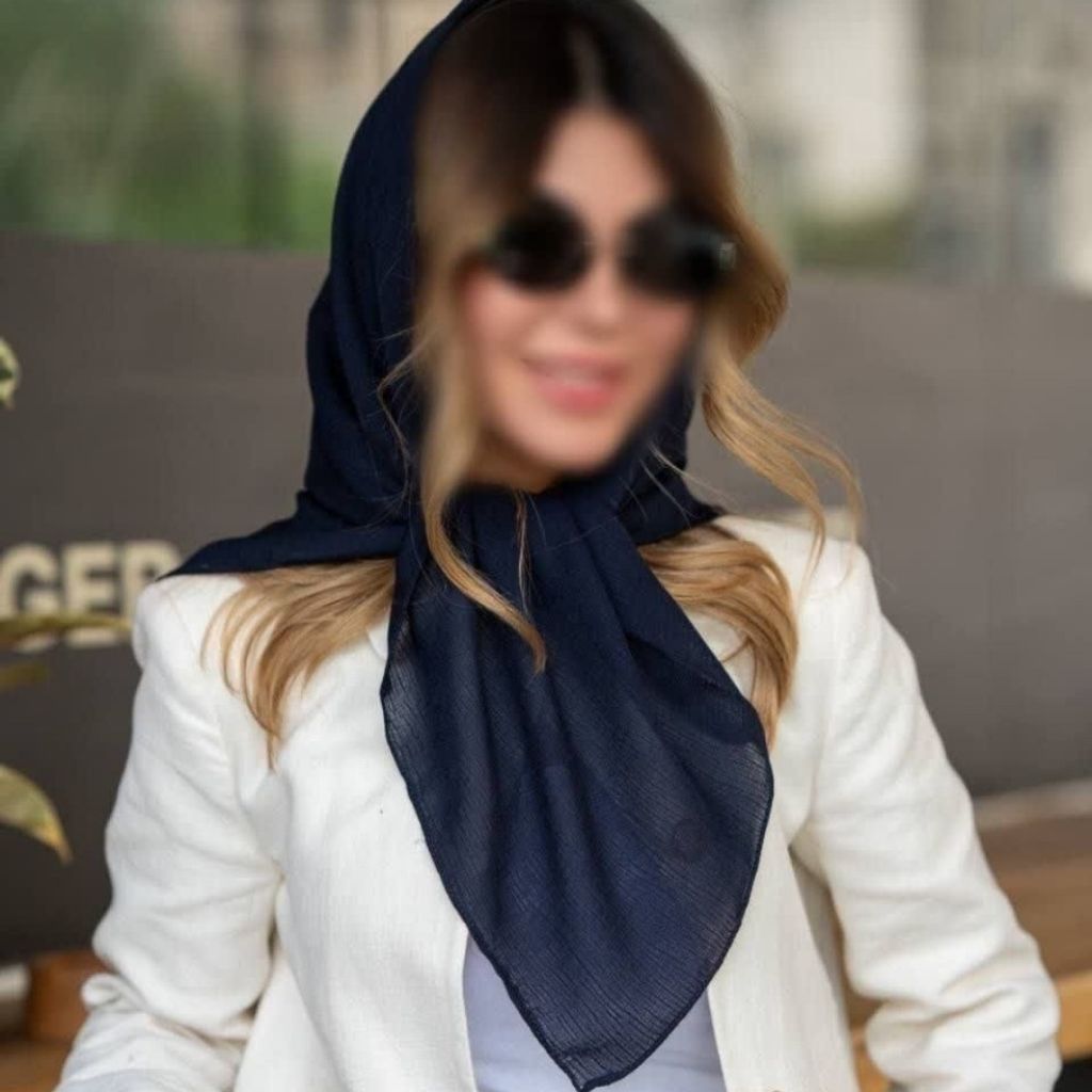فروش اینترنتی روسری نخی درختی تک رنگ قواره صد