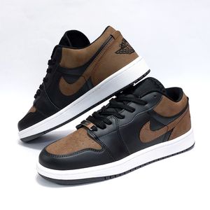 قیمت ارزان کتانی نایک جردن وان لو مشکی قهوه ای جذاب Nike Jordan one Low