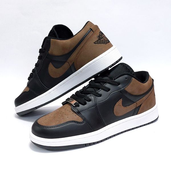 کتانی نایک جردن وان لو مشکی قهوه ای جذاب Nike Jordan one Low