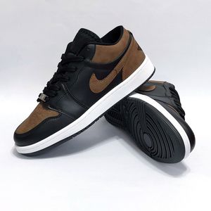 مشخصات کتانی نایک جردن وان لو مشکی قهوه ای جذاب Nike Jordan one Low