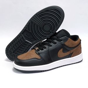 خرید اینترنتی کتانی نایک جردن وان لو مشکی قهوه ای جذاب Nike Jordan one Low