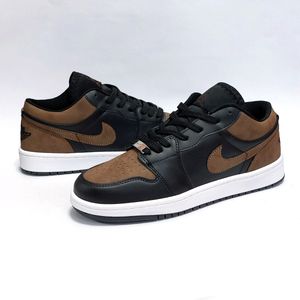 مشخصات کتانی نایک جردن وان لو مشکی قهوه ای جذاب Nike Jordan one Low