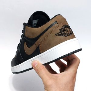 خرید آنلاین کتانی نایک جردن وان لو مشکی قهوه ای جذاب Nike Jordan one Low
