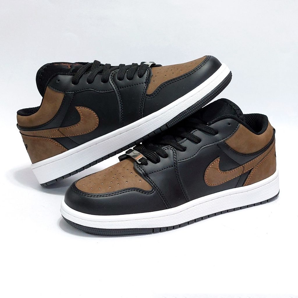 خرید آنلاین کتانی نایک جردن وان لو مشکی قهوه ای جذاب Nike Jordan one Low