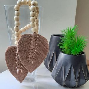 قیمت ارزان بیدز چوبی مکرومه دکوری مدرن
