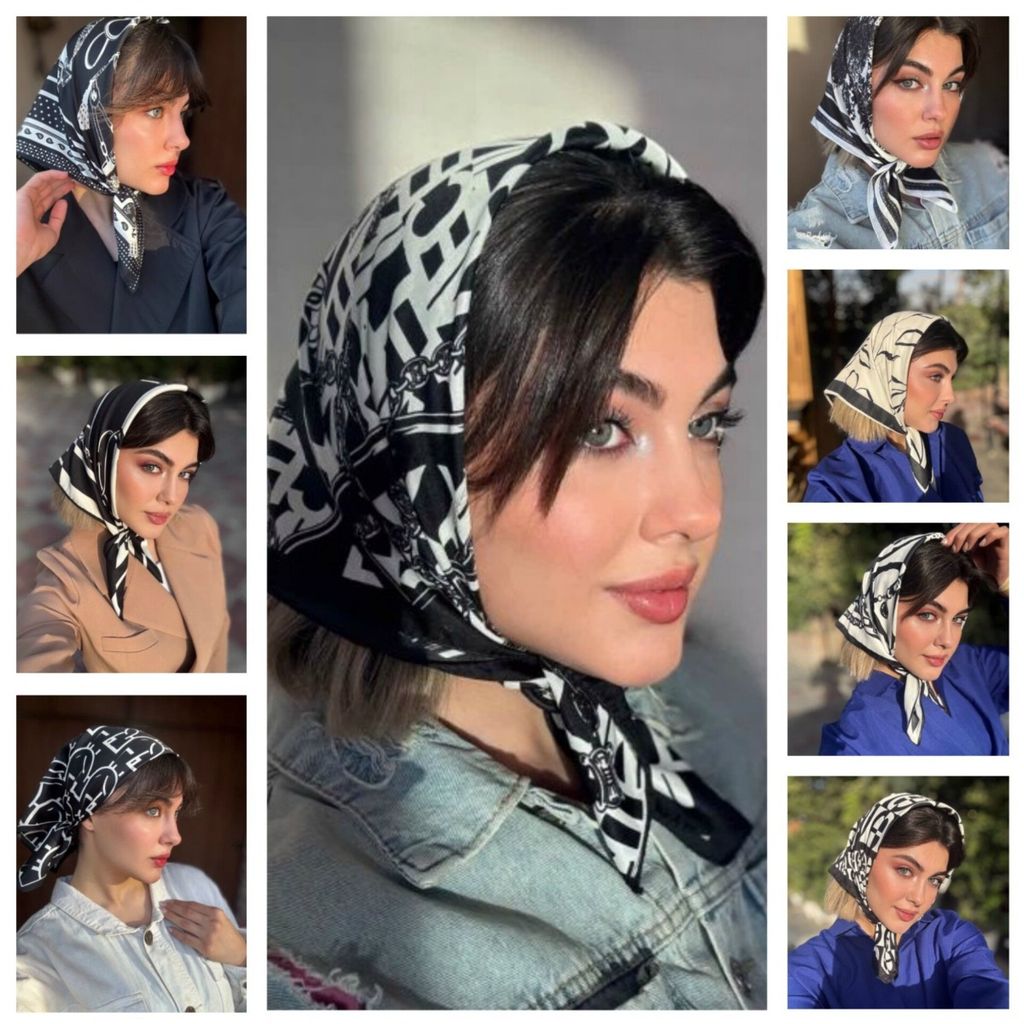 فروش اینترنتی مینی اسکارف ابریشم توییل وارداتی