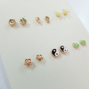خرید انلاین پک نه جفتی اقتصادی گوشواره و گلگوش طلایی ، در مدل های مختلف
