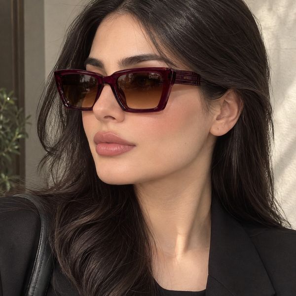 عینک آفتابی پاییزه قهوه ای