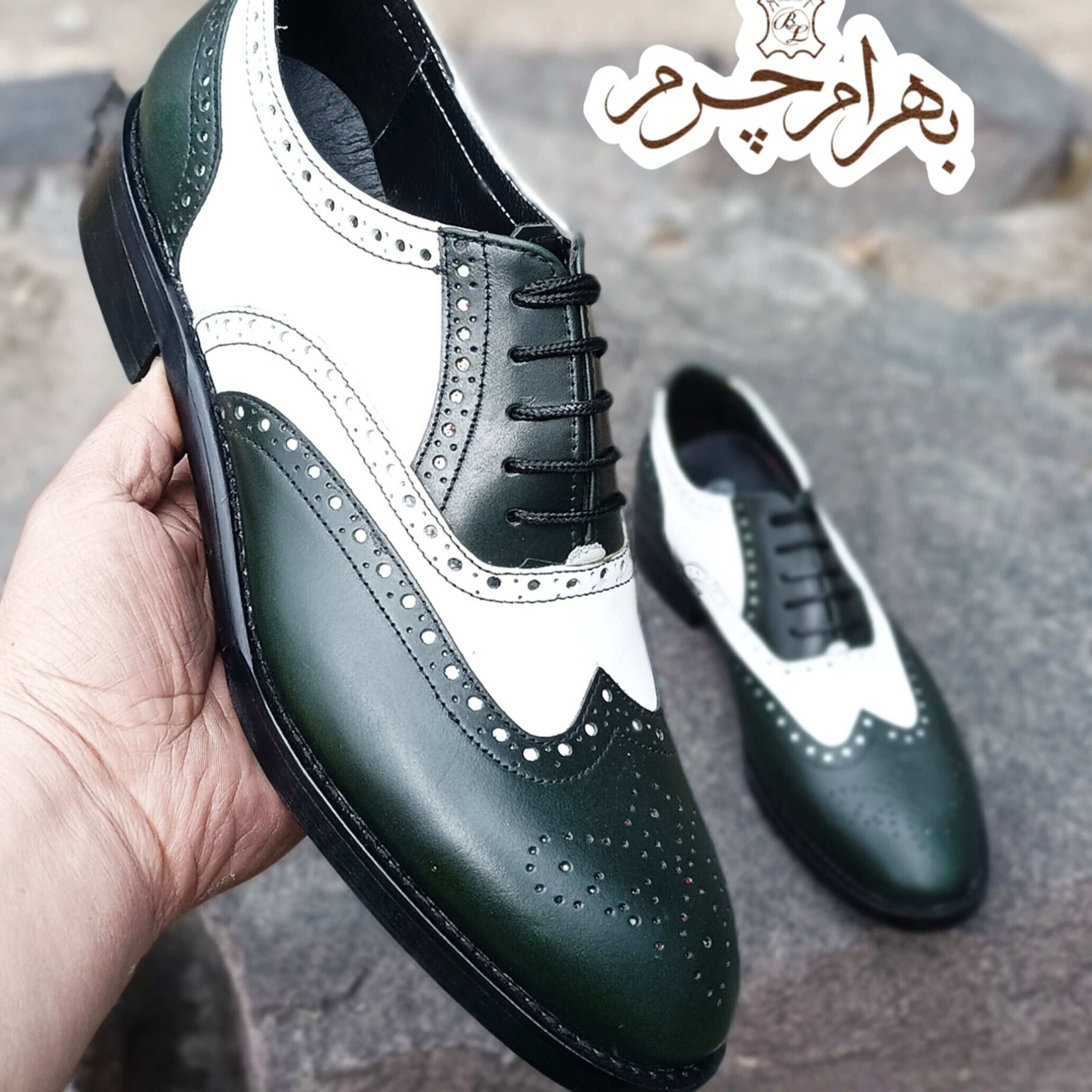 خرید اینترنتی کفش مردانه مجلسی چرم طبیعی دستدوز مدل نیلسون یشمی سفید