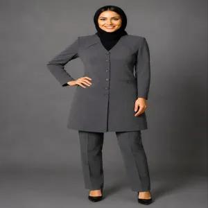 خرید اینترنتی قیمت ست اداری زنانه مدل یقه پلیسه