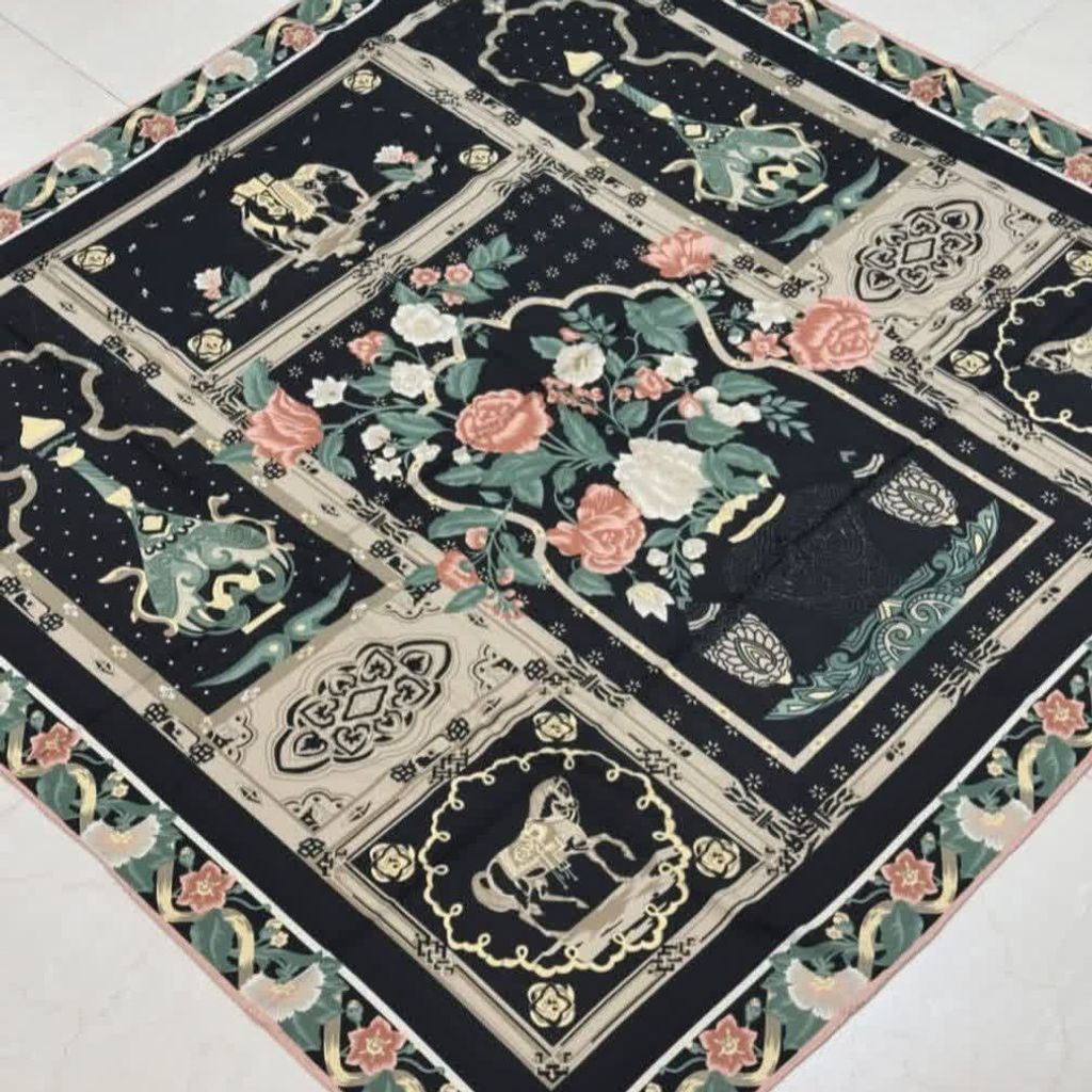 خرید آنلاین روسری ابریشم ژاکارد متریال وارداتی