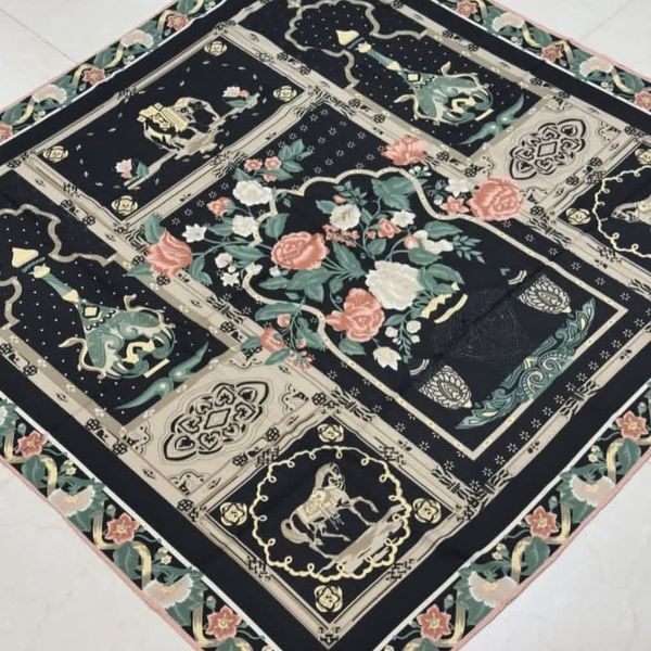 روسری ابریشم ژاکارد متریال وارداتی