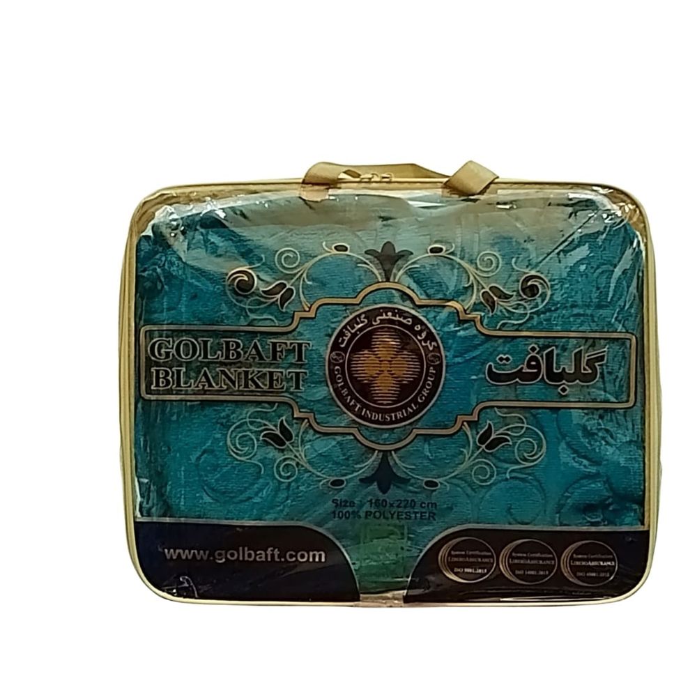 خرید اینترنتی قیمت پتو گلبافت طرحدار برجسته یک نفره 220 در 160 سانتیمتر رنگ کله غازی