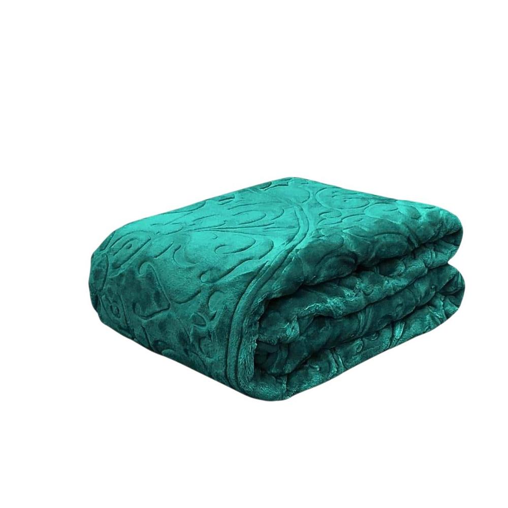 خرید اینترنتی قیمت پتو گلبافت طرحدار برجسته یک نفره 220 در 160 سانتیمتر رنگ کله غازی