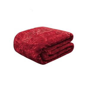 پتو گلبافت اصل دو نفره طرح برجسته سایز 220200 رنگ زرشکی