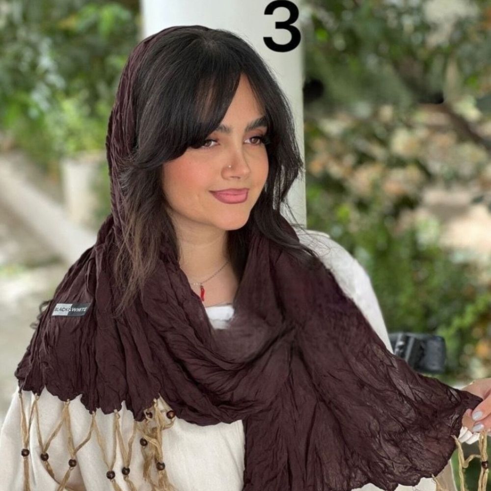 مشخصات شال نخی چروک ریشه عنکبوتی
