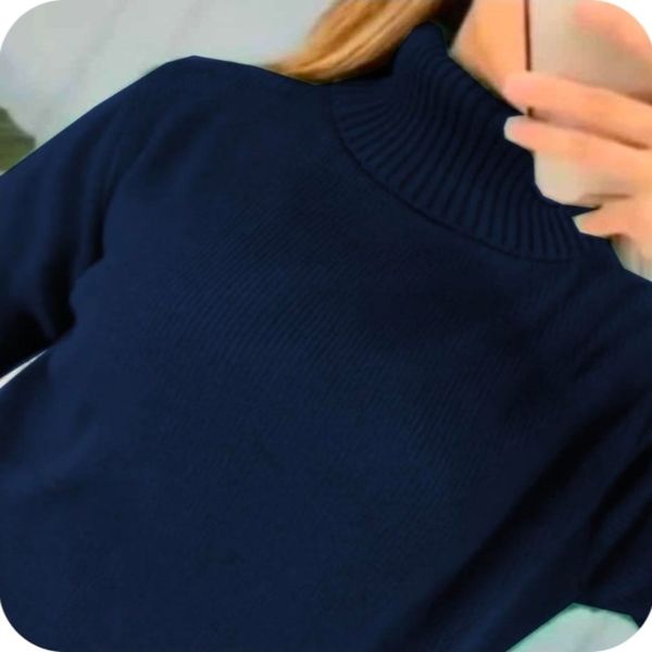 پیراهن یقه اسکی زنانه دخترانه اکرولیک ضدحساسیت نرم