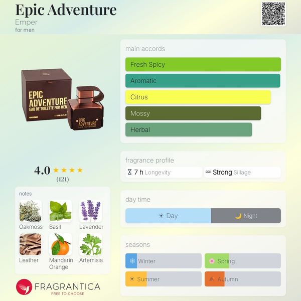 ادکلن اپیک ادونچر  100 میل EPIC ADVENTURE