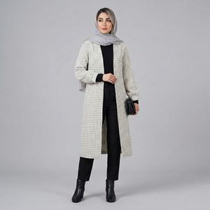 خرید اینترنتی قیمت مانتو چهارخونه زنانه شانل ترک پاییزی 🍂