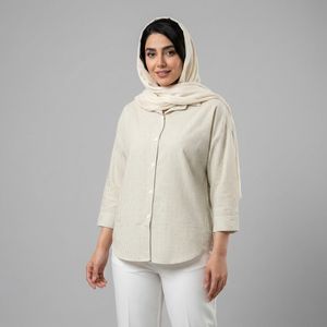 خرید اینترنتی قیمت شومیز زنانه راه راه نگین دار