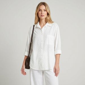 خرید اینترنتی قیمت شومیز زنانه پفکی نگین‌دار