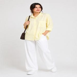 خرید اینترنتی قیمت شومیز زنانه پفکی نگین‌دار