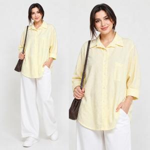 خرید اینترنتی قیمت شومیز زنانه پفکی نگین‌دار