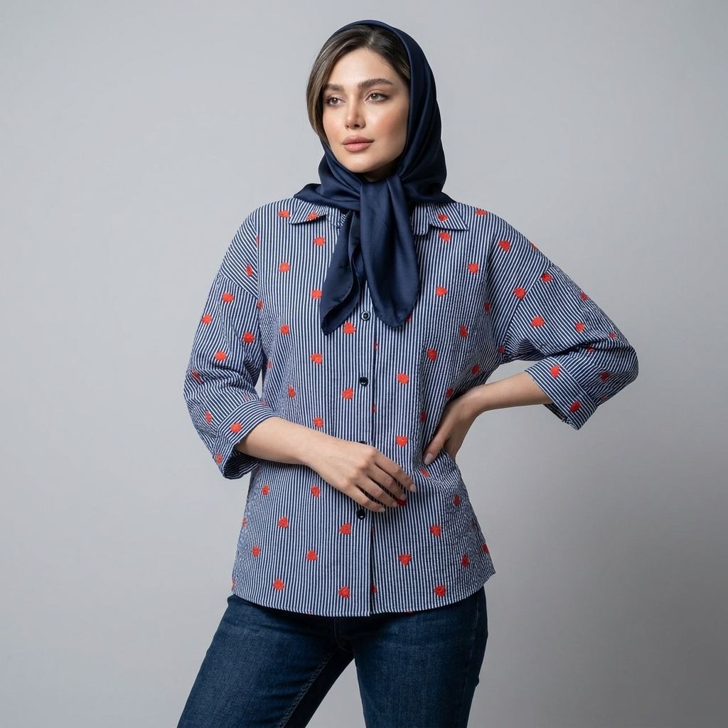 خرید اینترنتی قیمت شومیز زنانه قلبی