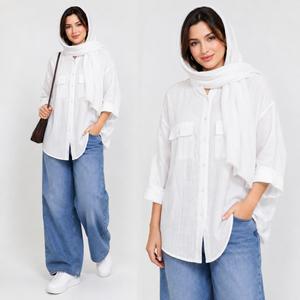 خرید اینترنتی قیمت شومیز زنانه یقه ایستاده