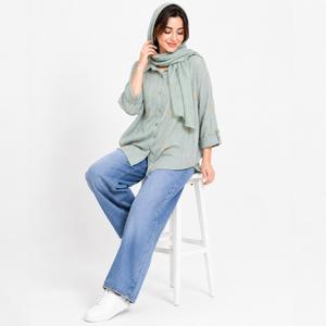 خرید اینترنتی قیمت شومیز زنانه گلدوزی پاپیون