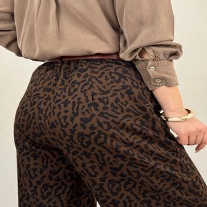 خرید اینترنتی قیمت شلوار پلنگی زنانه سیلک ریزشی