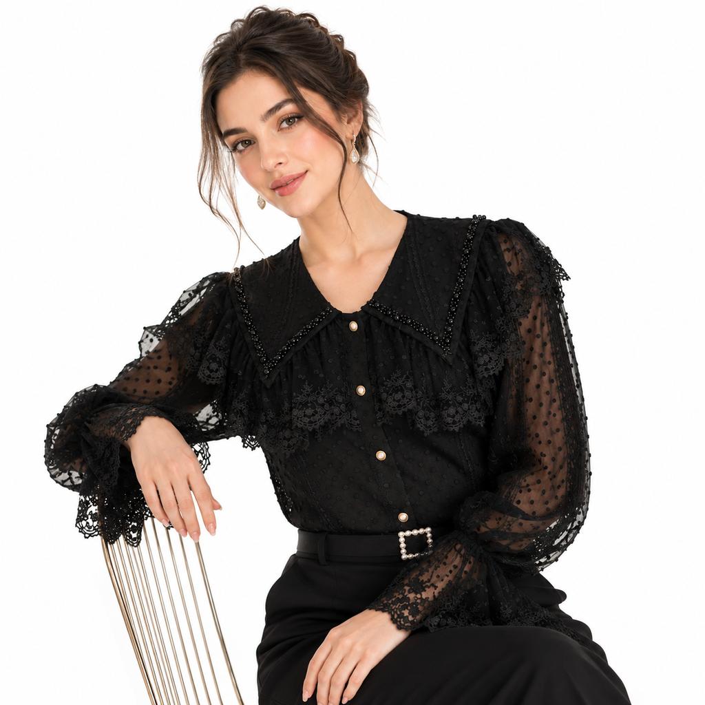 خرید اینترنتی قیمت شومیز زنانه مجلسی وارداتی